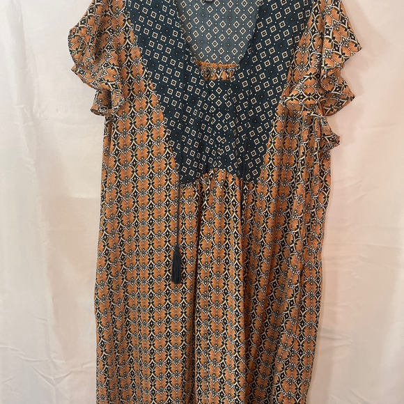 Suzanne Betro Dresses & Skirts - Women's Suzanne Betro Boho Festival Dress 1X Orange Teal